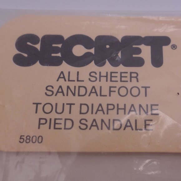 SECRET One Size All Sheer Sandalfoot Made in Canada 100% Nylon AQUA Panty Hose - Picture 9 of 12